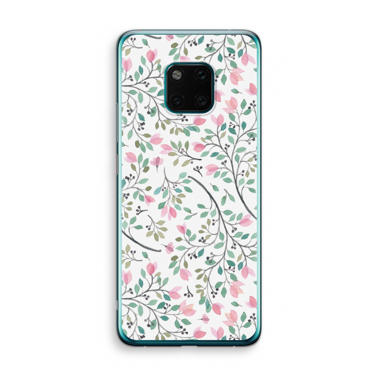 Sierlijke bloemen: Huawei Mate 20 Pro Transparant Hoesje