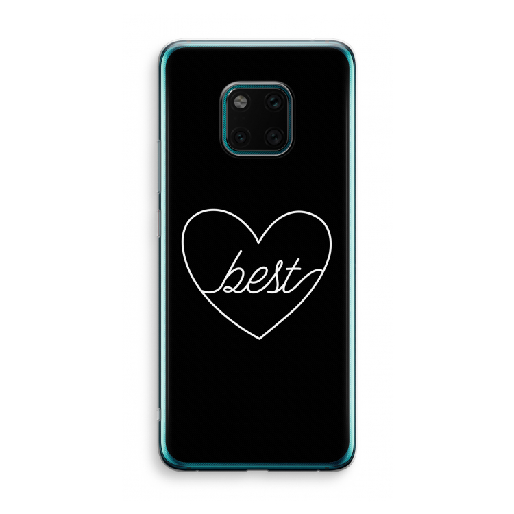 Best heart black: Huawei Mate 20 Pro Transparant Hoesje
