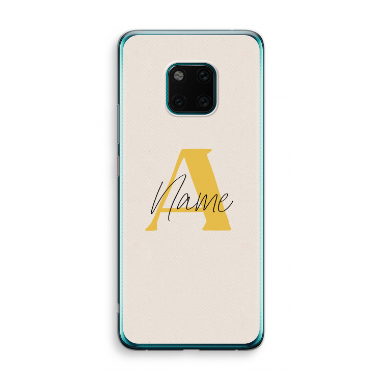 Amber Script: Huawei Mate 20 Pro Transparant Hoesje
