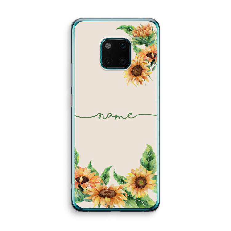 Zonnebloemen: Huawei Mate 20 Pro Transparant Hoesje