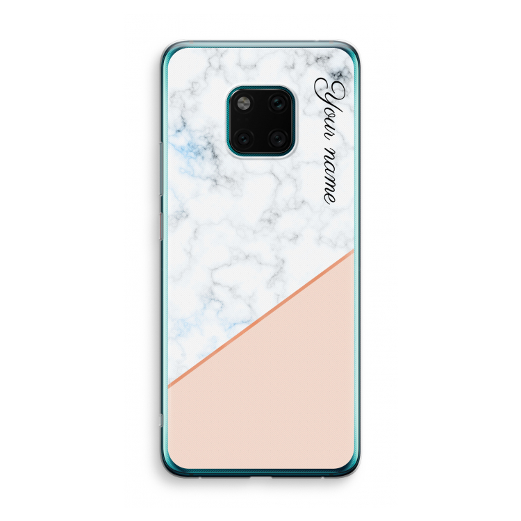 Marmer in stijl: Huawei Mate 20 Pro Transparant Hoesje