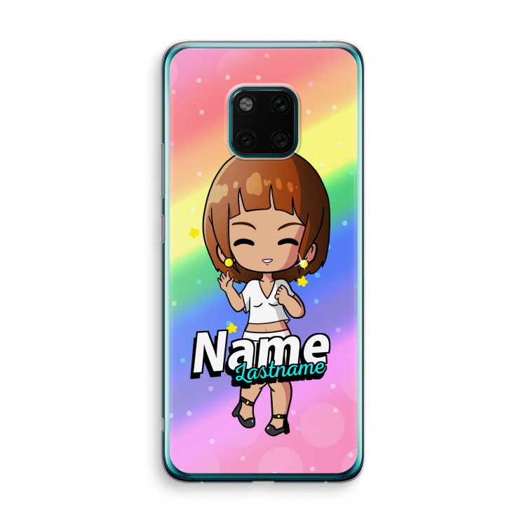 Chibi Maker vrouw: Huawei Mate 20 Pro Transparant Hoesje
