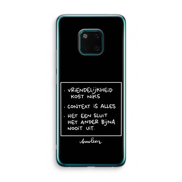 Mijn Motto's: Huawei Mate 20 Pro Transparant Hoesje