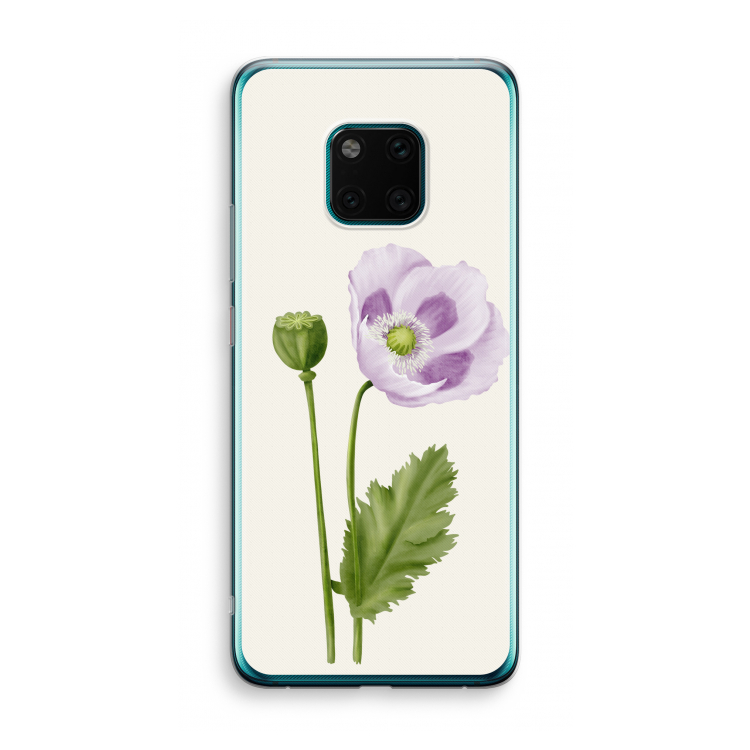 Purple poppy: Huawei Mate 20 Pro Transparant Hoesje