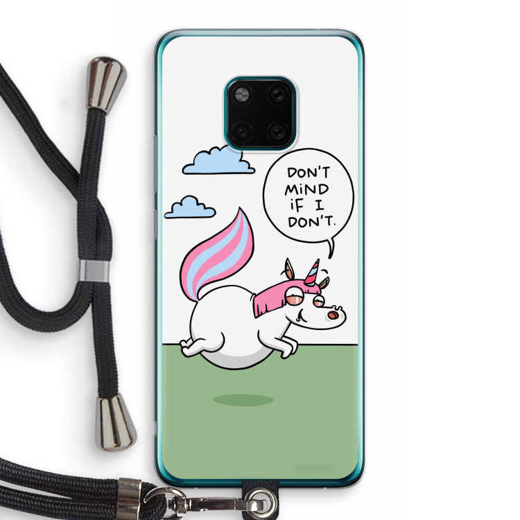 Unicorn: Huawei Mate 20 Pro Transparant Hoesje met koord