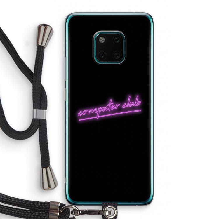 Vice Black: Huawei Mate 20 Pro Transparant Hoesje met koord