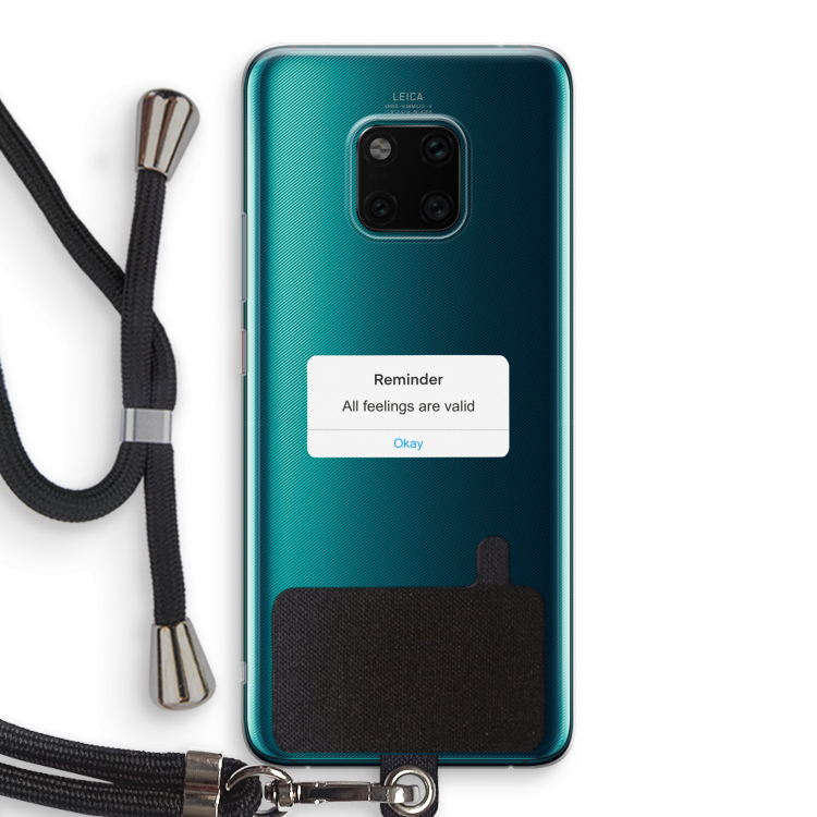 Reminder: Huawei Mate 20 Pro Transparant Hoesje met koord