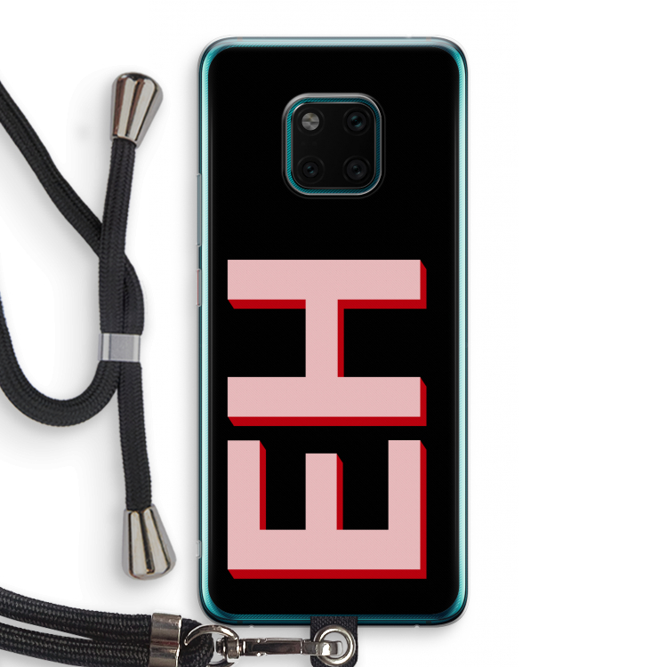 Monogram: Huawei Mate 20 Pro Transparant Hoesje met koord