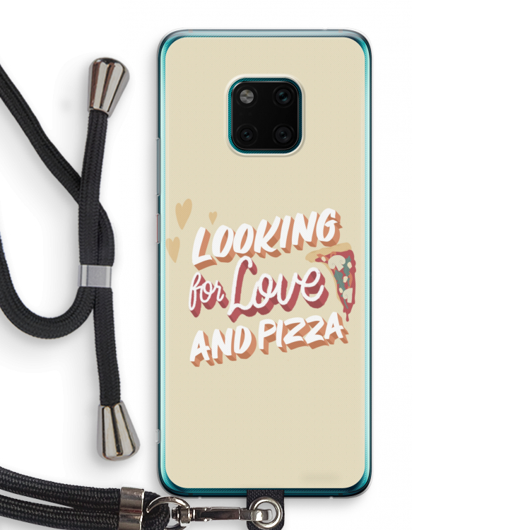 Pizza is the answer: Huawei Mate 20 Pro Transparant Hoesje met koord