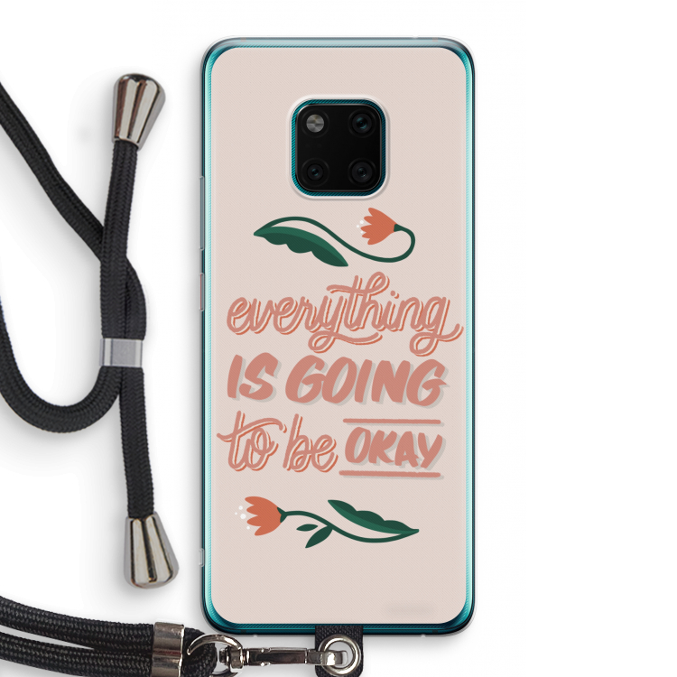 Optimistic flower girl: Huawei Mate 20 Pro Transparant Hoesje met koord