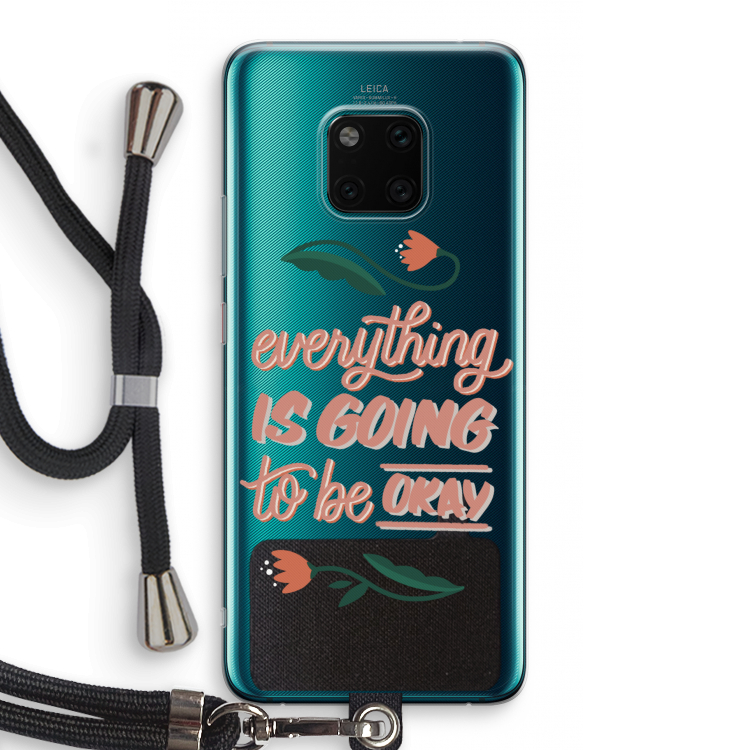 Optimistic flower girl: Huawei Mate 20 Pro Transparant Hoesje met koord