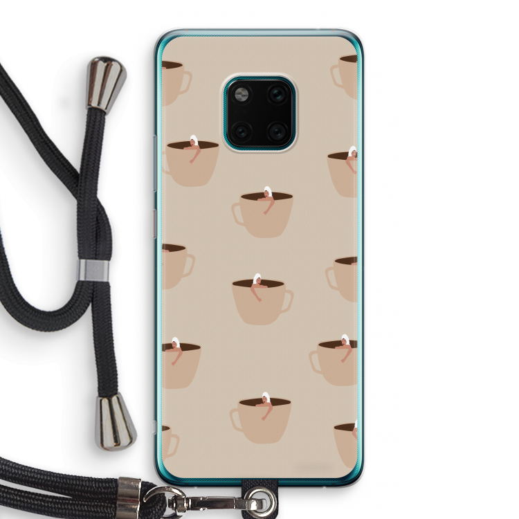 Morning coffee: Huawei Mate 20 Pro Transparant Hoesje met koord