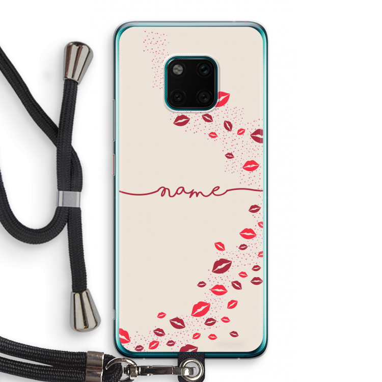 Kusjes: Huawei Mate 20 Pro Transparant Hoesje met koord