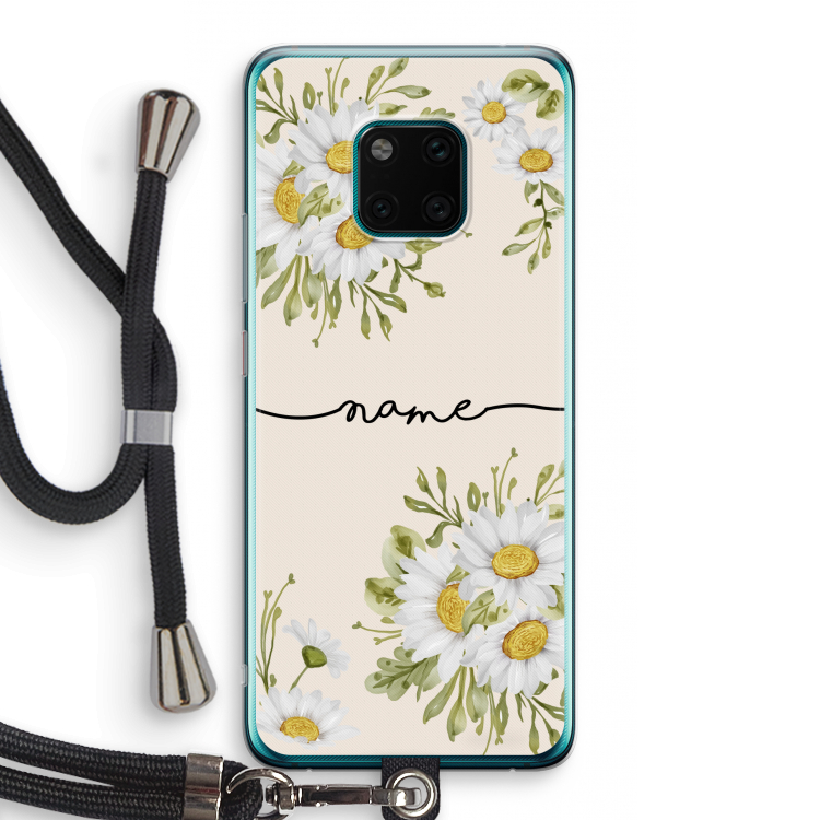 Daisies: Huawei Mate 20 Pro Transparant Hoesje met koord