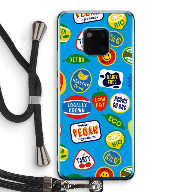 Fruitsticker: Huawei Mate 20 Pro Transparant Hoesje met koord