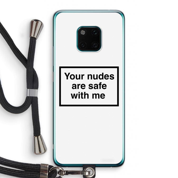 Safe with me: Huawei Mate 20 Pro Transparant Hoesje met koord