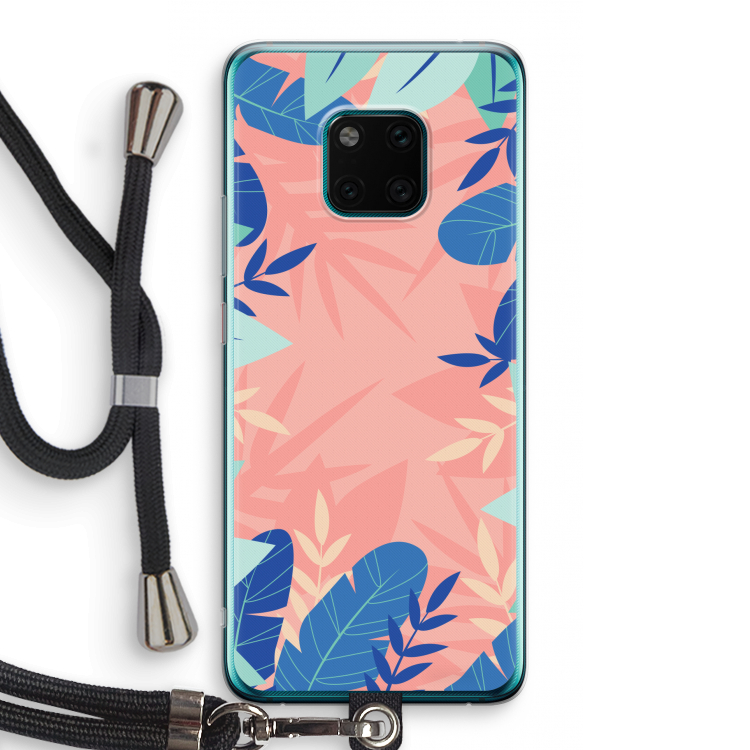 Tropisch: Huawei Mate 20 Pro Transparant Hoesje met koord