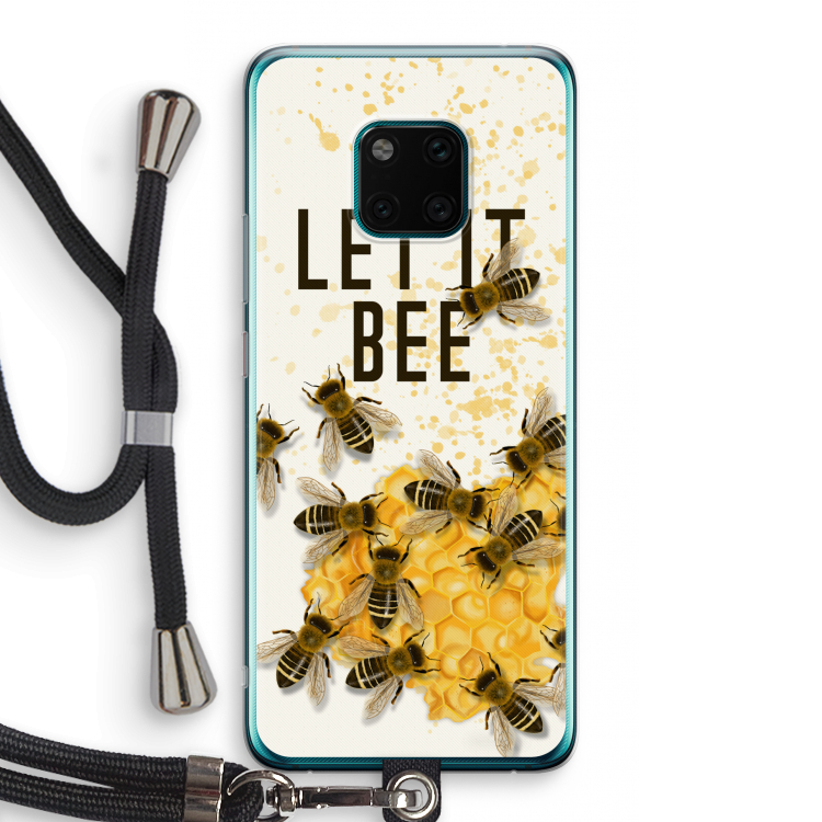 Let it bee: Huawei Mate 20 Pro Transparant Hoesje met koord