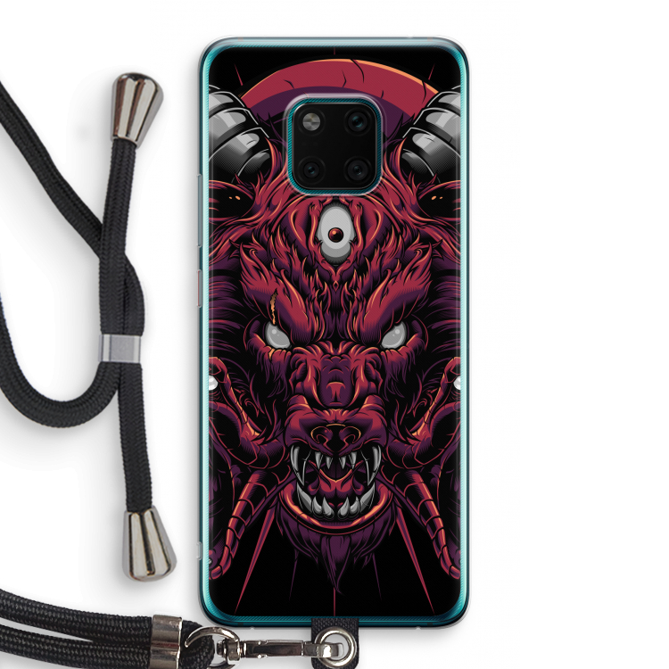 Hell Hound and Serpents: Huawei Mate 20 Pro Transparant Hoesje met koord