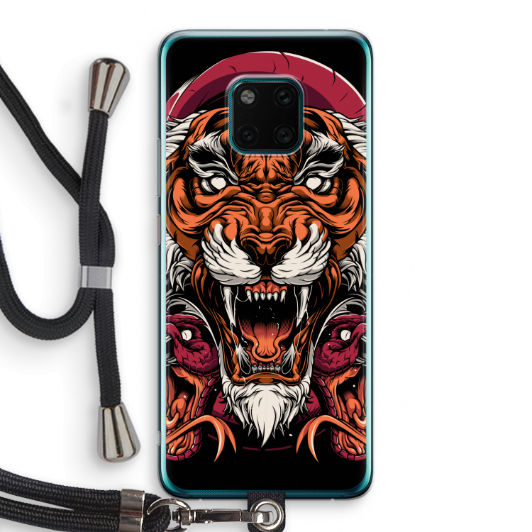 Tiger and Rattlesnakes: Huawei Mate 20 Pro Transparant Hoesje met koord