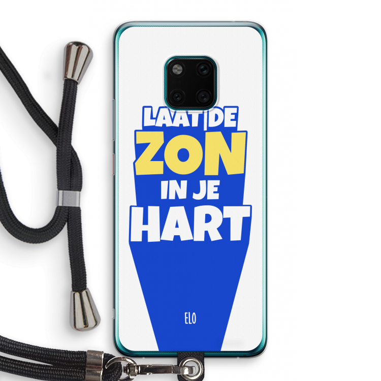 Laat de zon in je hart: Huawei Mate 20 Pro Transparant Hoesje met koord