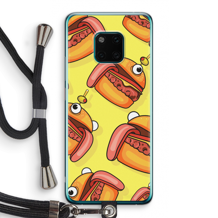 Hamburger: Huawei Mate 20 Pro Transparant Hoesje met koord
