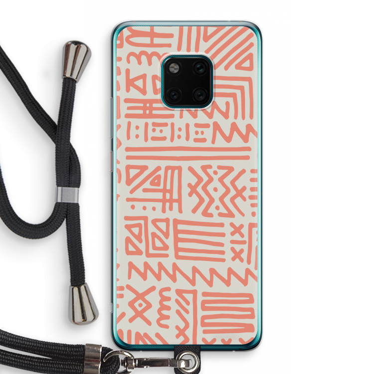 Marrakech Pink: Huawei Mate 20 Pro Transparant Hoesje met koord