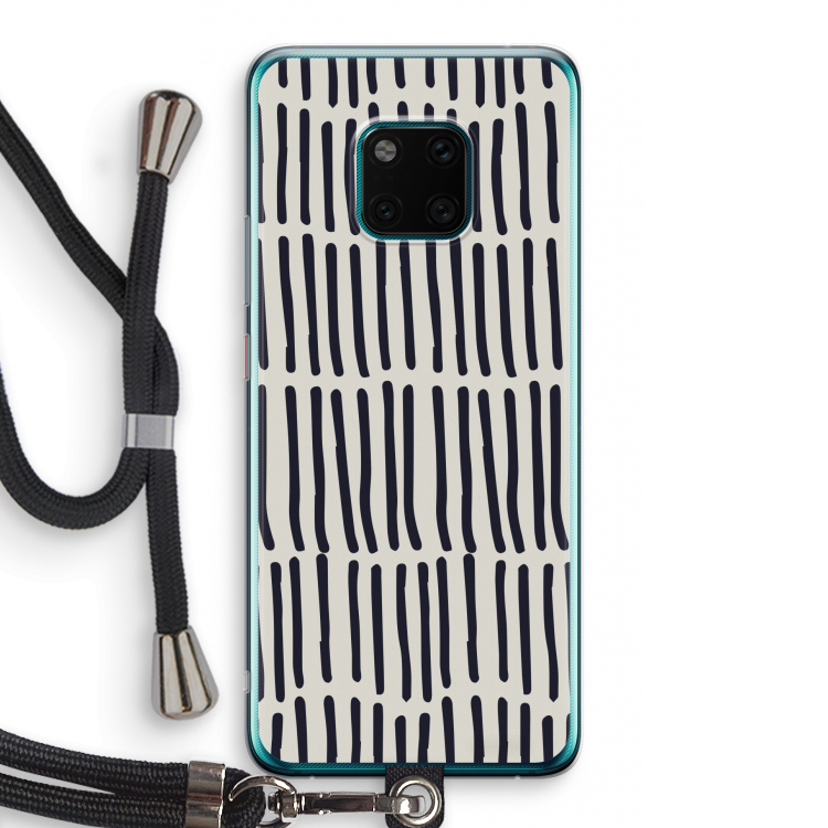 Moroccan stripes: Huawei Mate 20 Pro Transparant Hoesje met koord