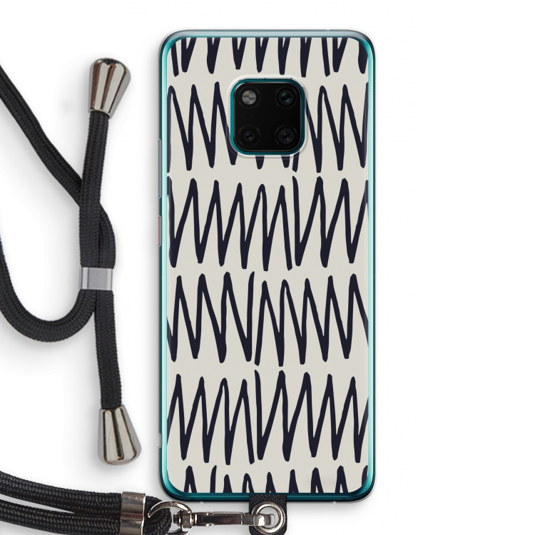 Marrakech Zigzag: Huawei Mate 20 Pro Transparant Hoesje met koord
