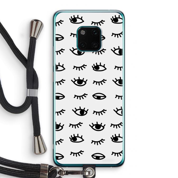 Eye pattern #2: Huawei Mate 20 Pro Transparant Hoesje met koord