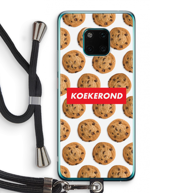Koekerond: Huawei Mate 20 Pro Transparant Hoesje met koord