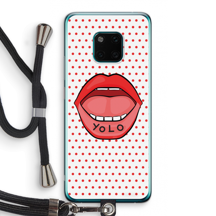 Yolo Denise: Huawei Mate 20 Pro Transparant Hoesje met koord