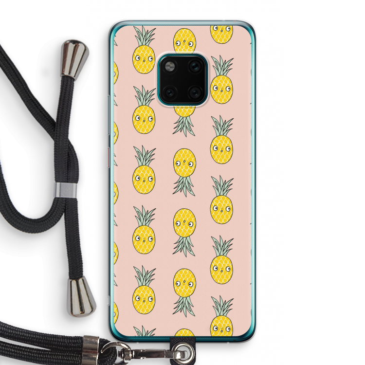 Ananas: Huawei Mate 20 Pro Transparant Hoesje met koord