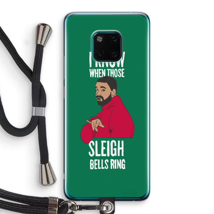 Sleigh Bells Ring: Huawei Mate 20 Pro Transparant Hoesje met koord