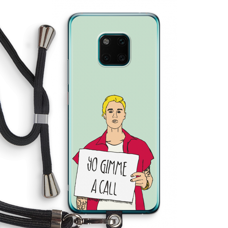 Gimme a call: Huawei Mate 20 Pro Transparant Hoesje met koord
