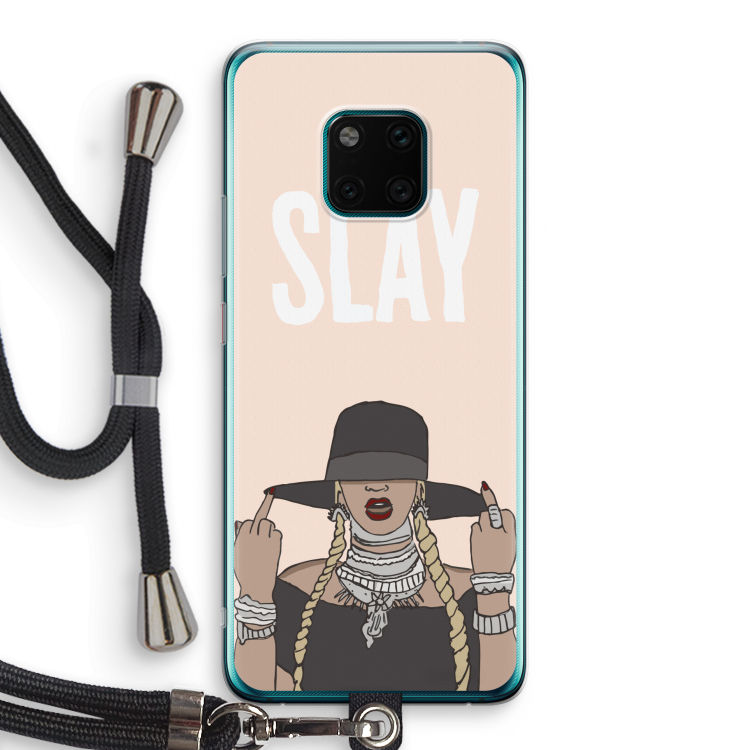 Slay All Day: Huawei Mate 20 Pro Transparant Hoesje met koord