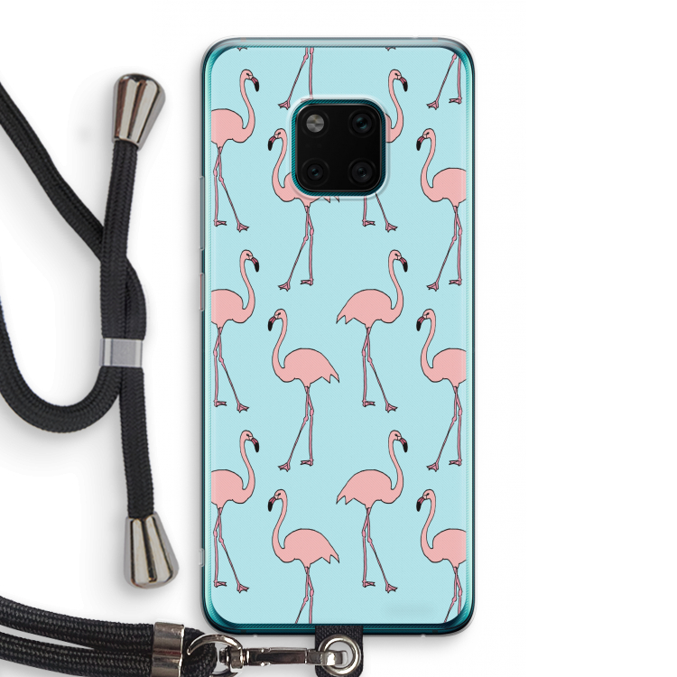 Anything Flamingoes: Huawei Mate 20 Pro Transparant Hoesje met koord