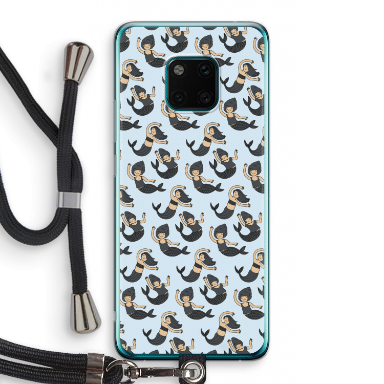 Zeemeermin: Huawei Mate 20 Pro Transparant Hoesje met koord