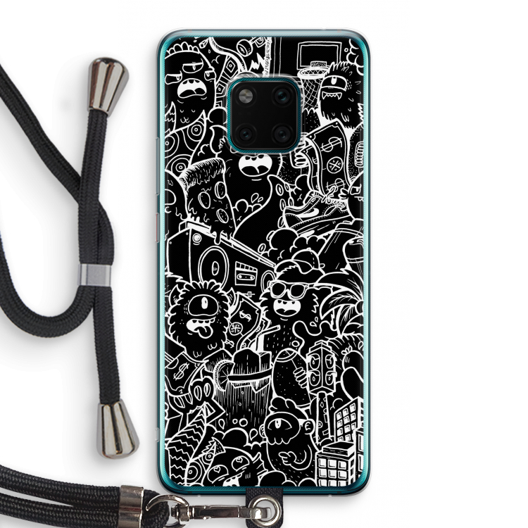 Vexx Black City : Huawei Mate 20 Pro Transparant Hoesje met koord