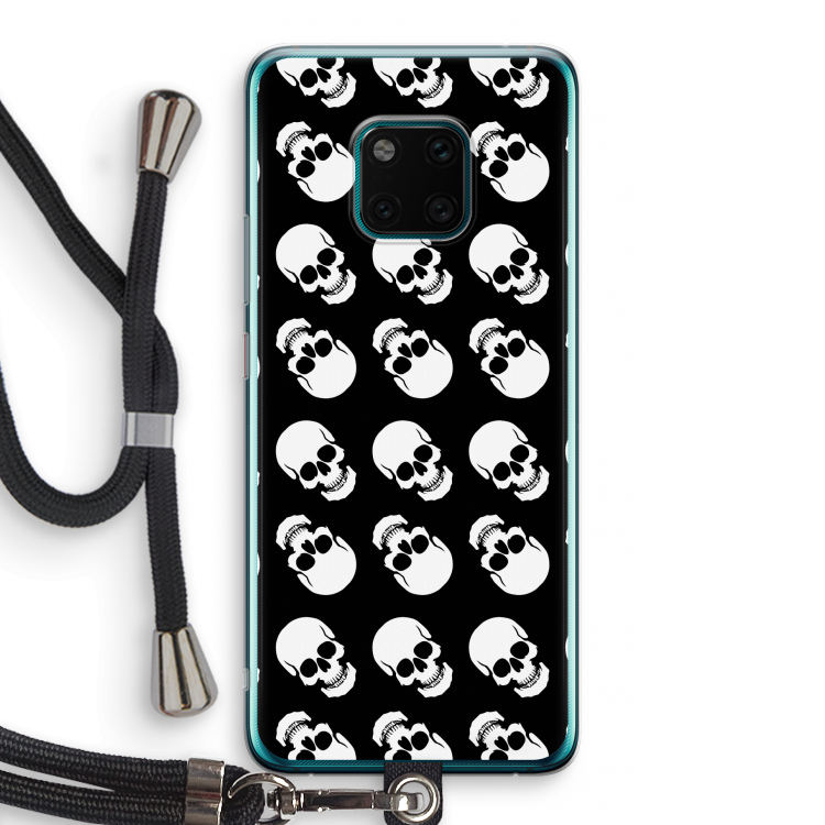 Musketon Skulls: Huawei Mate 20 Pro Transparant Hoesje met koord