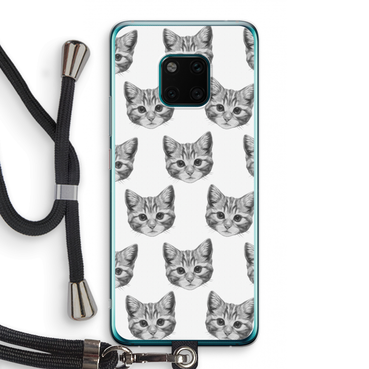 Kitten: Huawei Mate 20 Pro Transparant Hoesje met koord