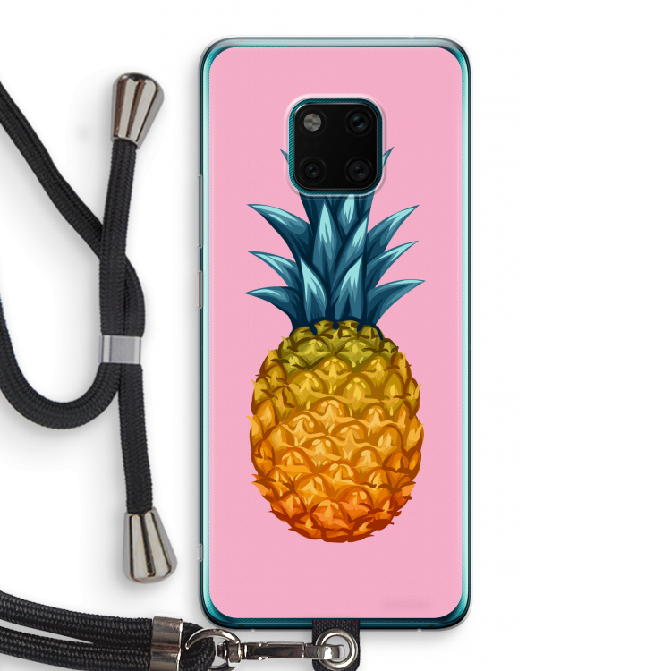 Grote ananas: Huawei Mate 20 Pro Transparant Hoesje met koord