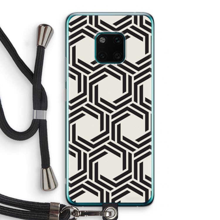 Geometrisch patroon: Huawei Mate 20 Pro Transparant Hoesje met koord