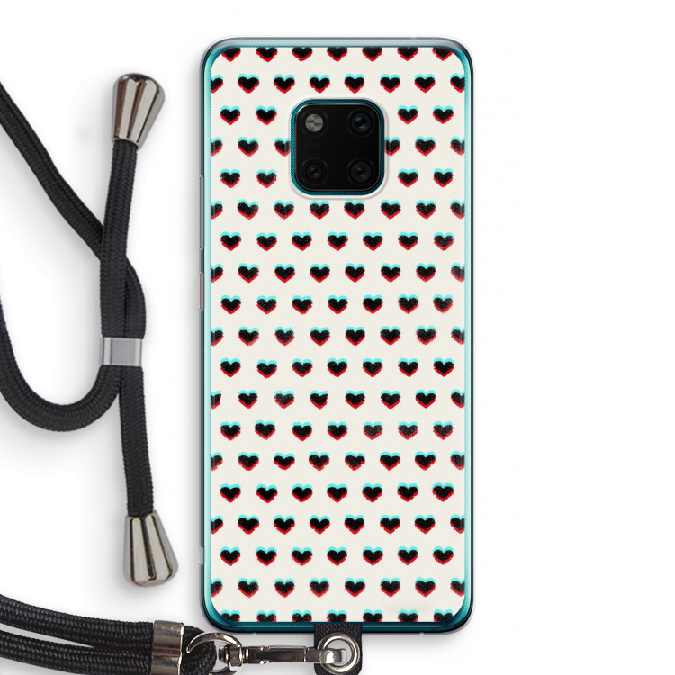 Hartjes: Huawei Mate 20 Pro Transparant Hoesje met koord