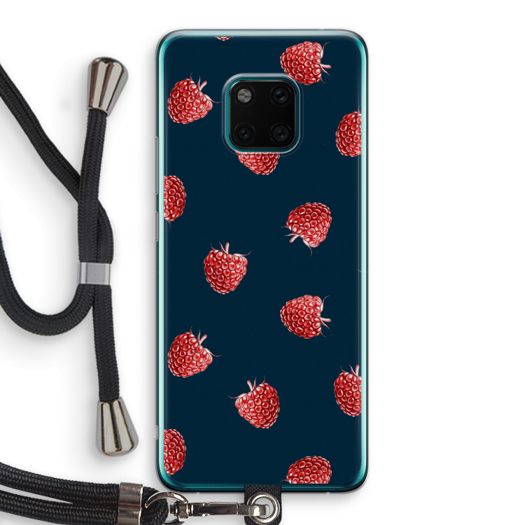 Framboosjes: Huawei Mate 20 Pro Transparant Hoesje met koord