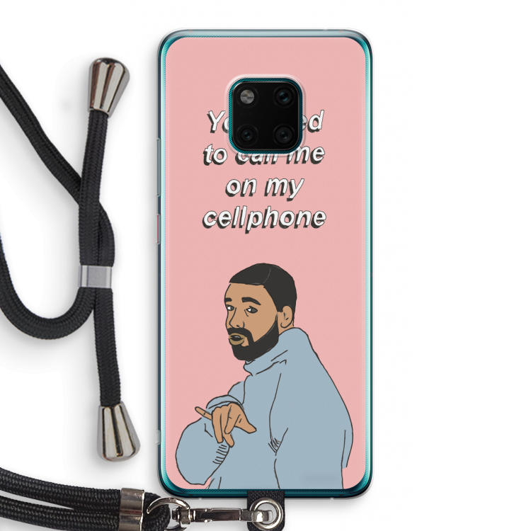 Hotline bling: Huawei Mate 20 Pro Transparant Hoesje met koord