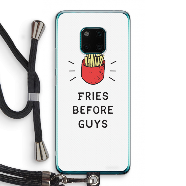 Fries before guys: Huawei Mate 20 Pro Transparant Hoesje met koord