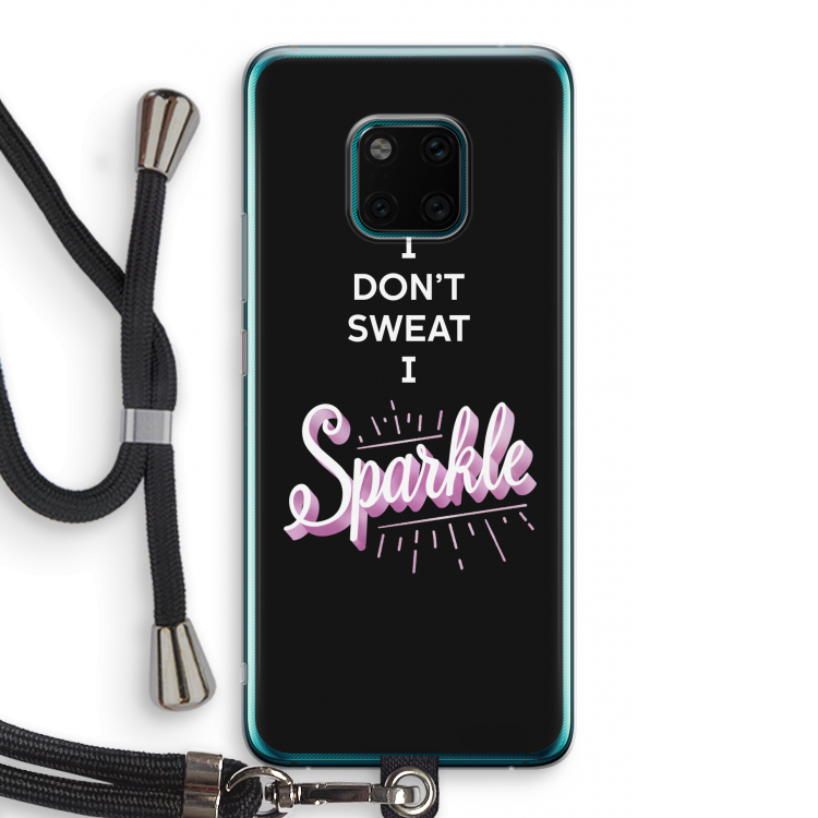 Sparkle quote: Huawei Mate 20 Pro Transparant Hoesje met koord