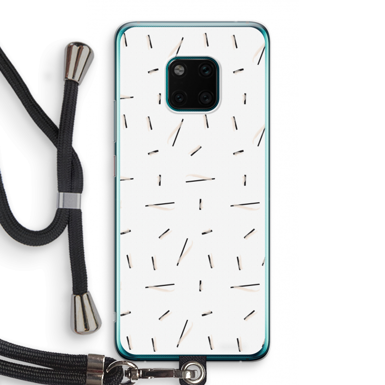 Hipster stripes: Huawei Mate 20 Pro Transparant Hoesje met koord
