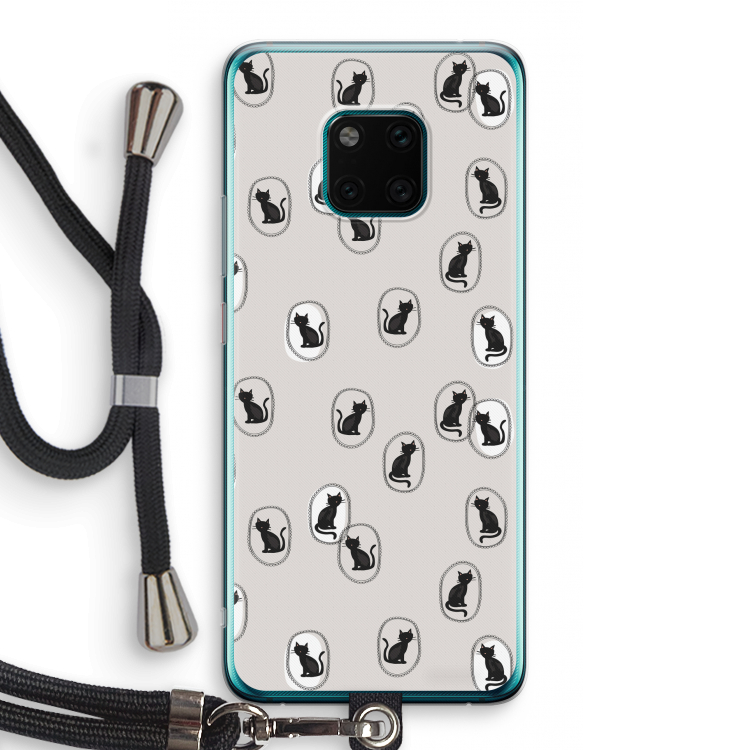Miauw: Huawei Mate 20 Pro Transparant Hoesje met koord